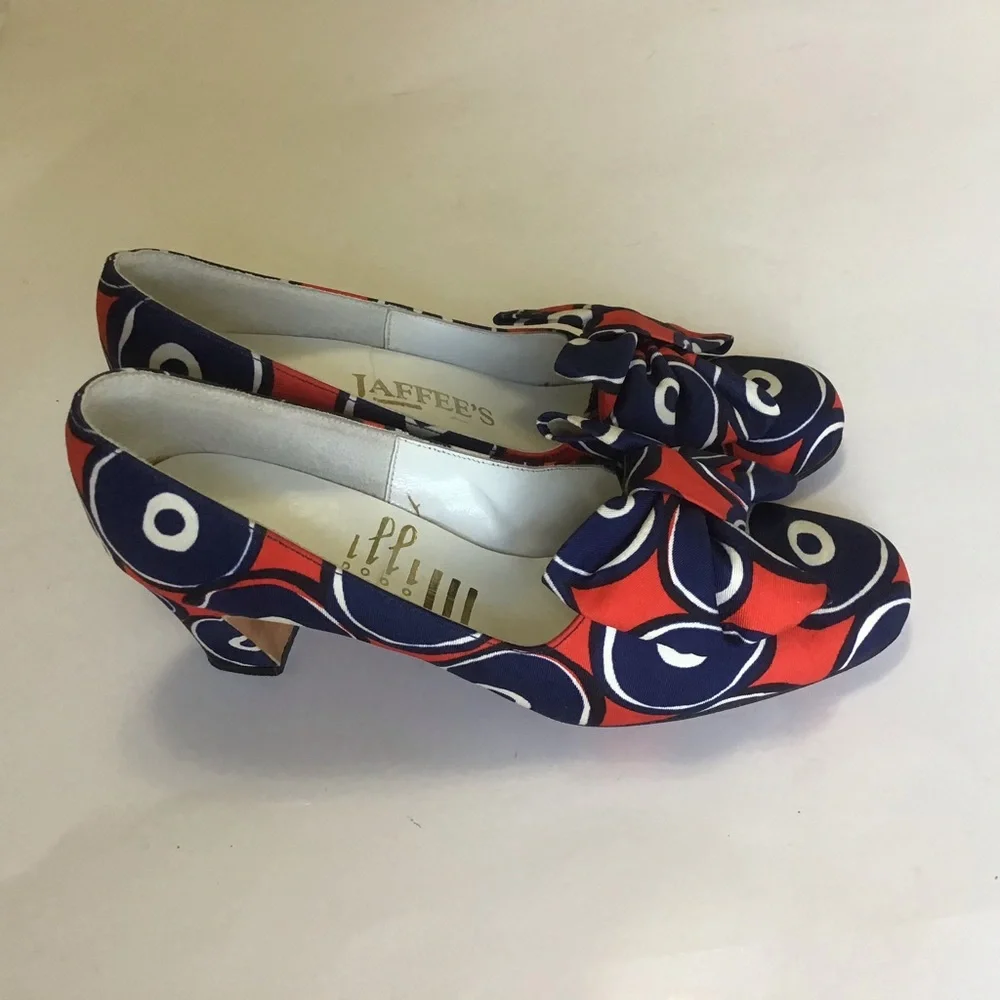 Vintage 1950’s/60’s JAFFEE’S Mijji Pumps, Red, white & blue! - Picture 9 of 14